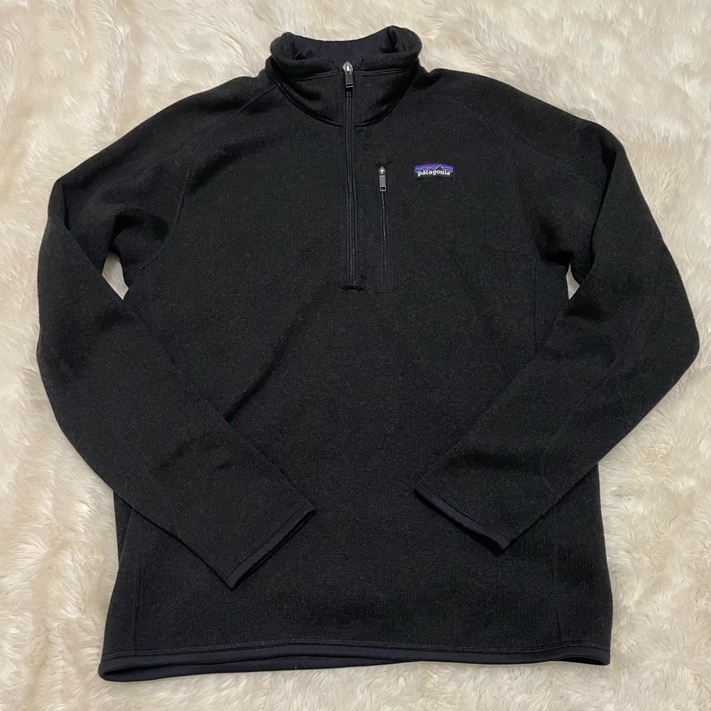 Patagonia Better Sweater 1/4-Zip Pullover, Black, Men’s Small